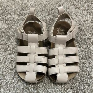 First Steps Cream Kids Sandals